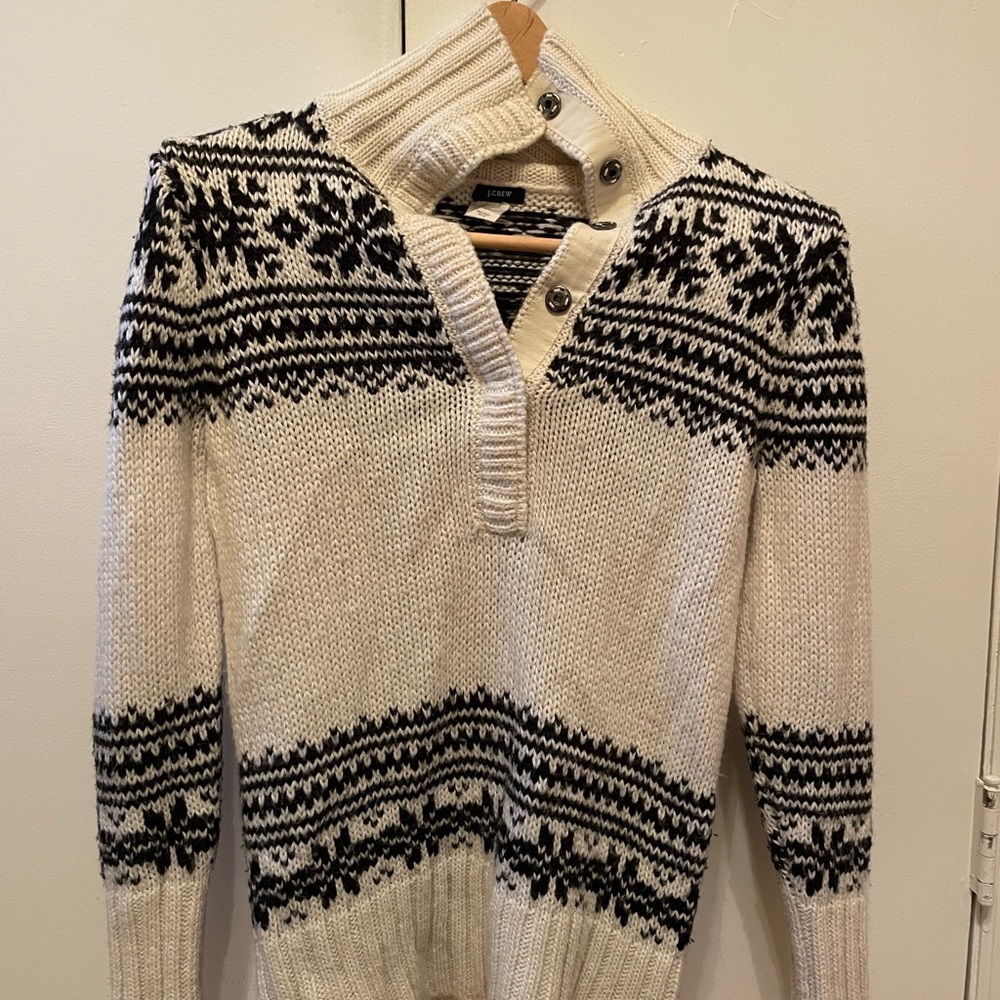 J crew winter wool sweater